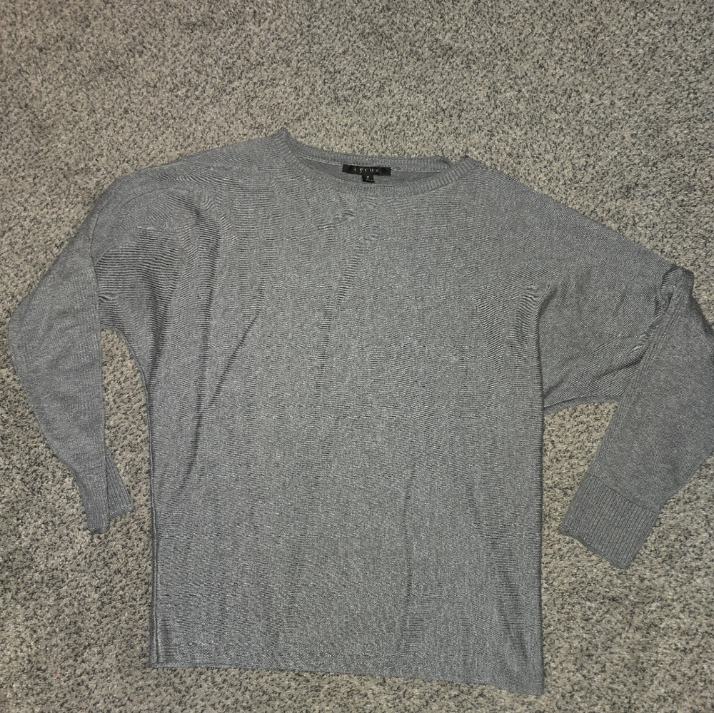Cyrus Gray Knit Crewneck Sweater - Picture 2 of 3